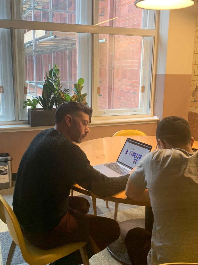 User research session reviewing Kaizen Languages writing concepts with a learner