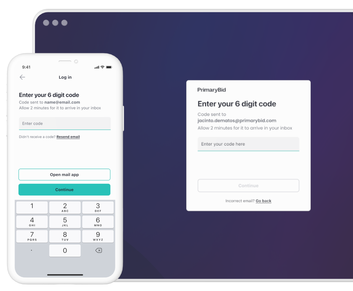 Simplified T-Web onboarding recovery flow with validation and error states.